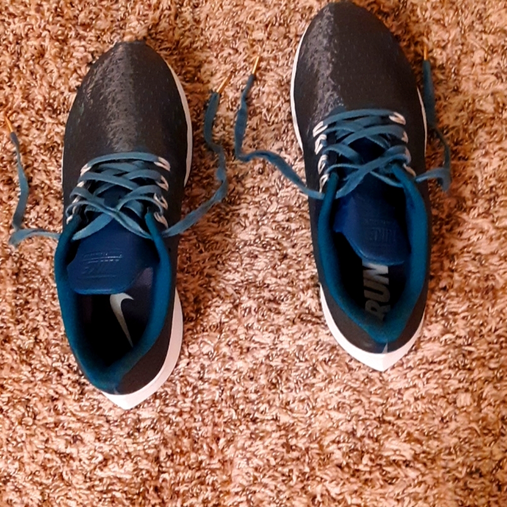 Blue Nike shoes